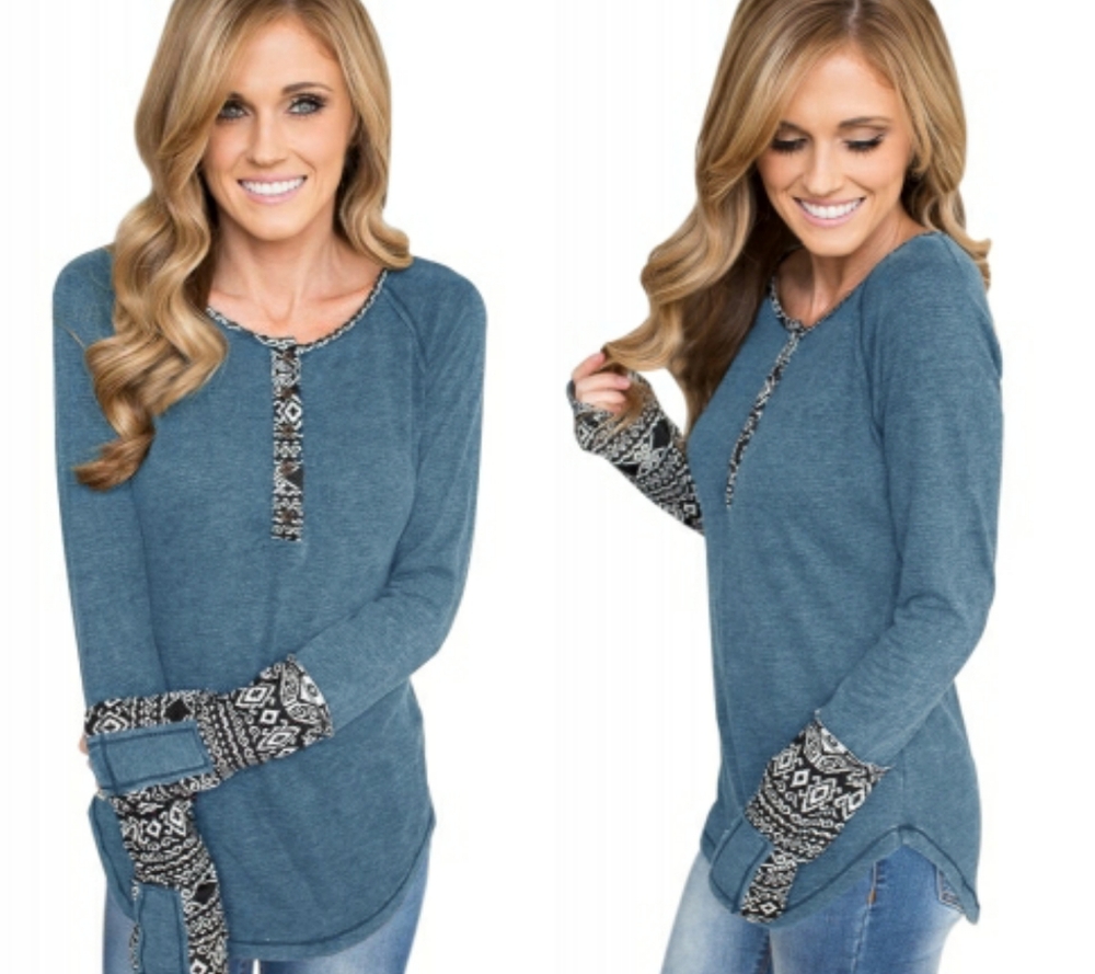 Touch Of Sass Spring Blue Top